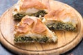 Phyllo pastry spinach pie