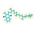 Phylloquinone molecule on white