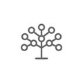 Phylogenetic, tree icon. Element of bio engineering illustration. Thin line icon for website design and development, app