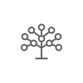 Phylogenetic, tree icon. Element of bio engineering illustration. Thin line icon for website design and development, app