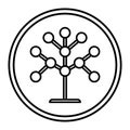 Phylogenetic, tree vector icon. Element of bio engineering illustration. Thin line sign for website design and development, app d