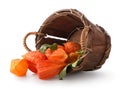 Physalis in a basket Royalty Free Stock Photo