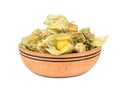 Physalis fruit in bowl Royalty Free Stock Photo