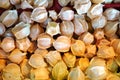 Physalis ground cherry fruit at the farmers market Royalty Free Stock Photo