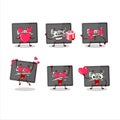 Physic board cartoon character with love cute emoticon