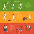 Physical Activity Banners Royalty Free Stock Photo