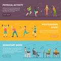 Physical Activity Banners Royalty Free Stock Photo