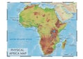 Physical Africa map