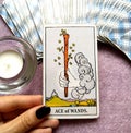 Ace of Wands Tarot Card Initiative Creative Inspirational Drive, Ambition, Adventure, Excitemen