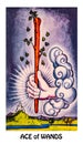 Ace of Wands Tarot Card Initiative Creative Inspirational Drive, Ambition, Adventure, Excitemen