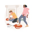 Physical bullying isolated cartoon vector illustration.