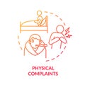 Physical complaints red gradient concept icon Royalty Free Stock Photo