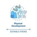 Physical development concept icon