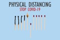 Physical distancing illustration