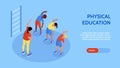 Physical Education Horizontal Banner Royalty Free Stock Photo