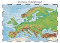 Physical Europe map