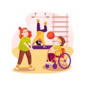 Physical exercise isolated cartoon vector illustration.