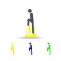 physical exercise multicolored icons. Element of sport multicolored icons Can be used for web, logo, mobile app, UI, UX Royalty Free Stock Photo