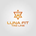 Physical fitness, letter LF vector logo design