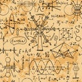 Physical formulas, graphics and scientific calculations. Back to School Royalty Free Stock Photo