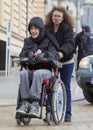 Physical Impairment (Disabled) people protest Royalty Free Stock Photo