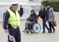 Physical Impairment (Disabled) people protest Royalty Free Stock Photo