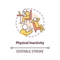 Physical inactivity concept icon Royalty Free Stock Photo