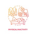Physical inactivity concept icon Royalty Free Stock Photo