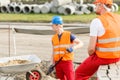 Physical labourers working outdoor