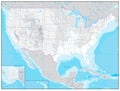 Physical map of USA. No text Royalty Free Stock Photo