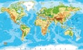 Physical map of the world Royalty Free Stock Photo