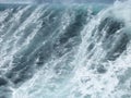 Physical oceanography - A large wind wave surges and collapses in northern Atlantic deep waters Royalty Free Stock Photo