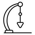 Physical pendulum icon outline vector. Swing energy