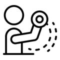 Physical rehabilitation hands icon, outline style