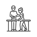 Physical rehabilitation - line design single isolated icon