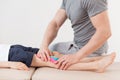 Physical therapist doing massage