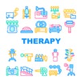 Physical Therapy Aid Collection Icons Set Vector