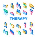 Physical Therapy Aid Collection Icons Set Vector