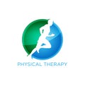 Physical therapy logo consultant for fitness and healthy life Royalty Free Stock Photo