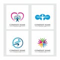 Physical Therapy vector logo design template Royalty Free Stock Photo