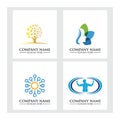 Physical Therapy vector logo design template Royalty Free Stock Photo