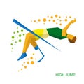 Physically disabled jumping athlete. Royalty Free Stock Photo