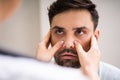 Physician Doctor Doing Sinusitis Examination Royalty Free Stock Photo