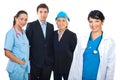 Physician and group of different careers people Royalty Free Stock Photo