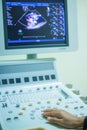 Echocardiography ultrasound machine.