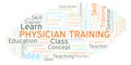 Physician Training word cloud. Royalty Free Stock Photo