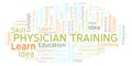 Physician Training word cloud. Royalty Free Stock Photo