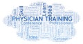 Physician Training word cloud. Royalty Free Stock Photo
