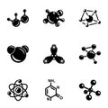 Physicist icons set, simple style