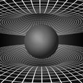 Physics - anomalous black hole phenomenon. Warp time and space. Sci-fi background. Vector illustration Royalty Free Stock Photo